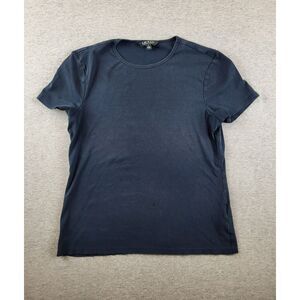 RALPH‎ LAUREN BLACK LABEL Black T-shirt Top Mercerized Cotton Sz. L 34" Chest